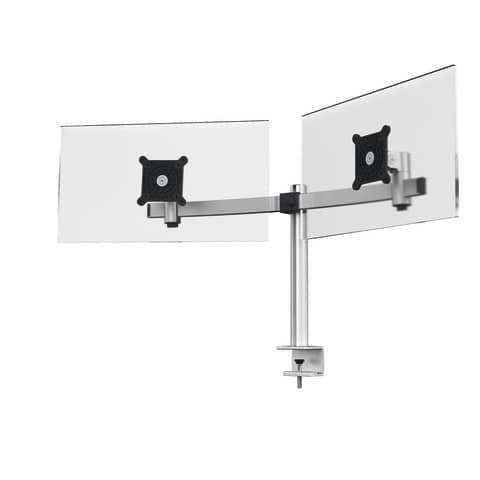 Braccio porta monitor per 2 schermi max 27'' DURABLE argento metallizzato 780x445x190 mm - 5085-23